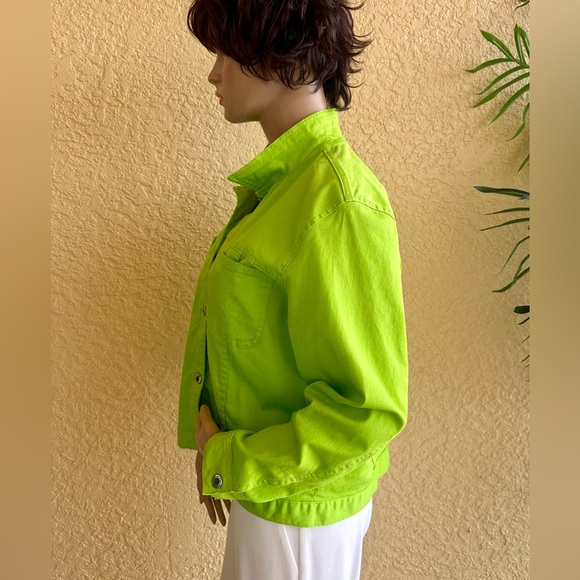 IMPULSE brand lime green canvas jacket - Picture 6 of 10